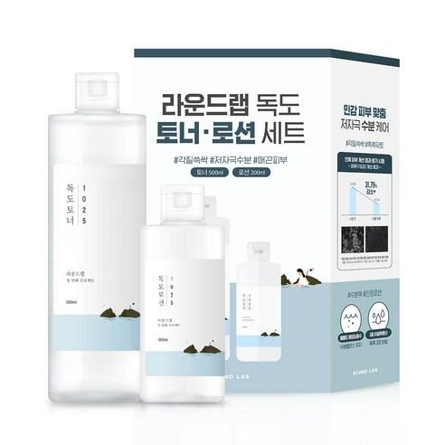 Round Lab 1025 Dokdo Toner 500 ml + Lotion 200 ml Sonderset