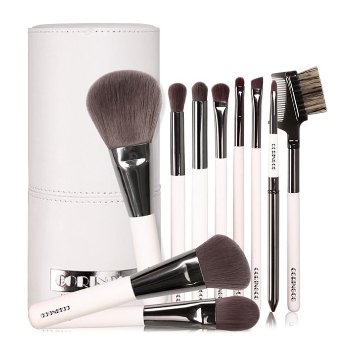 Coringco Ash Brown Professionelles 10-Pinsel-Set