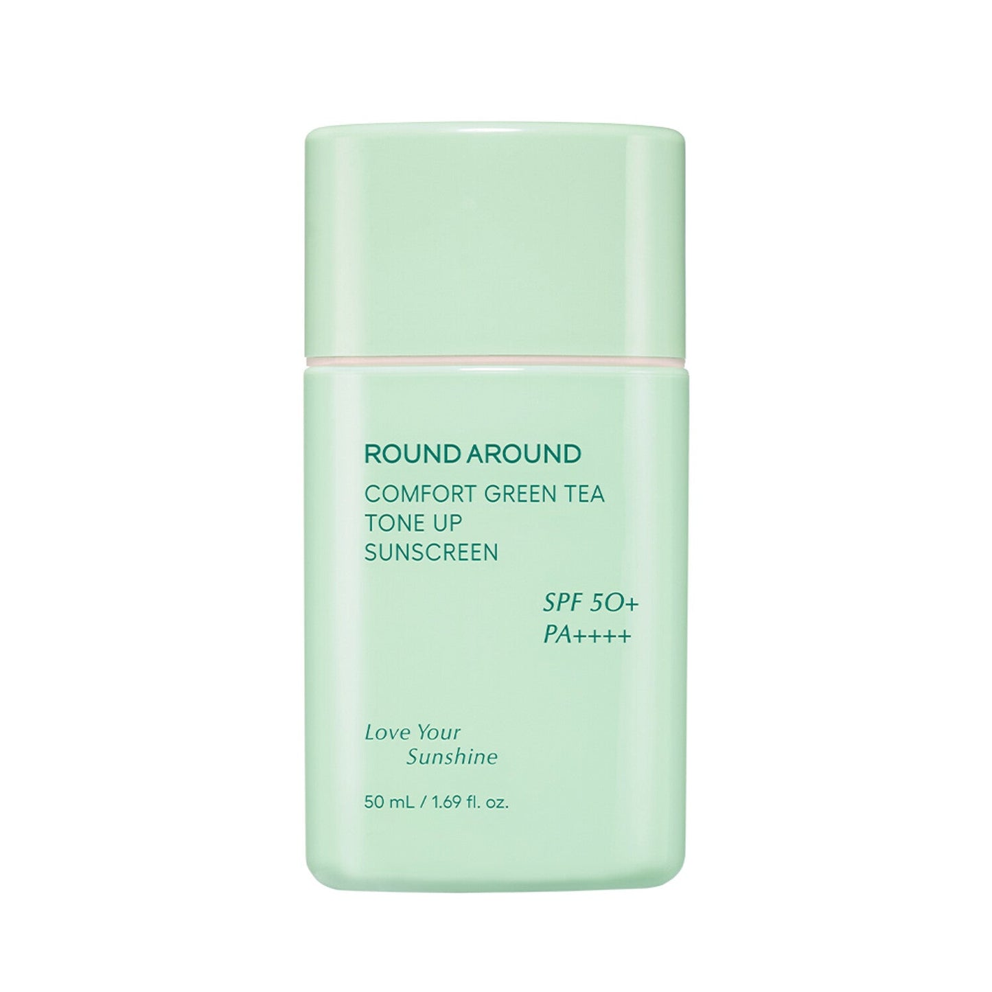 ROUND AROUND Comfort Grüner Tee Tone Up Sonnenschutz SFP50+ PA++++ 50ml