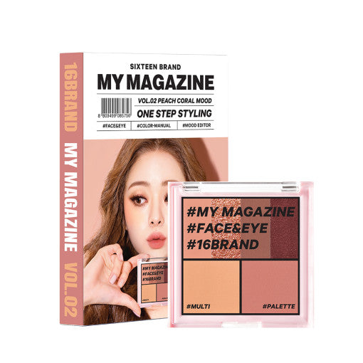 16BRAND My Magazine Shadow Palette 7,5 g (10 Farben)