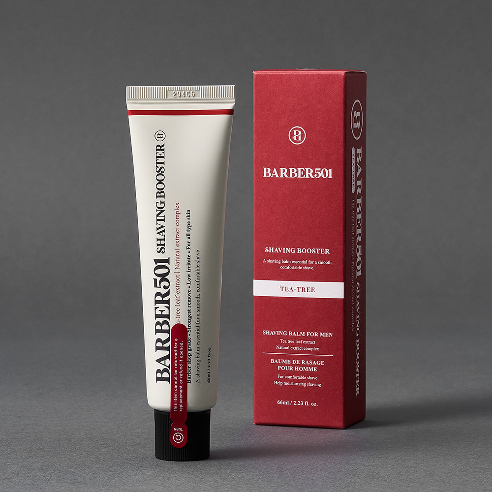 BARBER501 Rasier-Booster-Balsam, 66 ml, Rot (Teebaum)