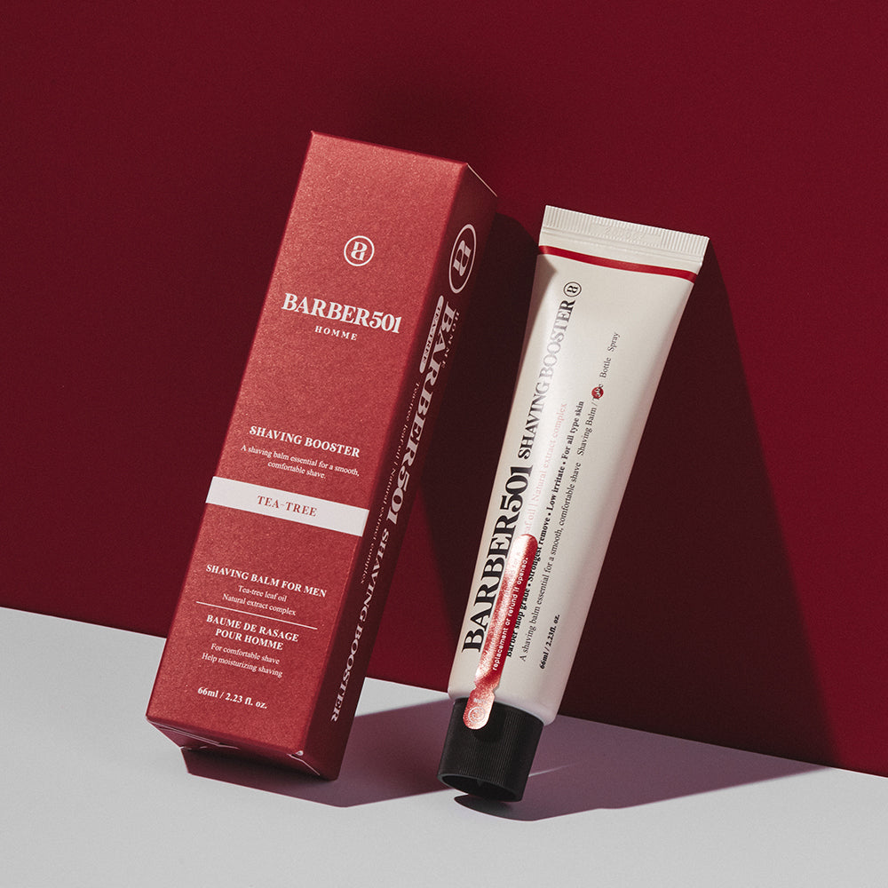 BARBER501 Rasier-Booster-Balsam, 66 ml, Rot (Teebaum)