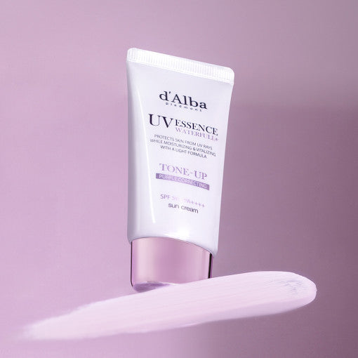 d'Alba Waterfull тонирајућа крема за сунчање (љубичаста) 50 мл SPF50+ PA++++
