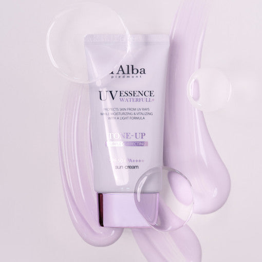 d'Alba Waterfull тонирајућа крема за сунчање (љубичаста) 50 мл SPF50+ PA++++