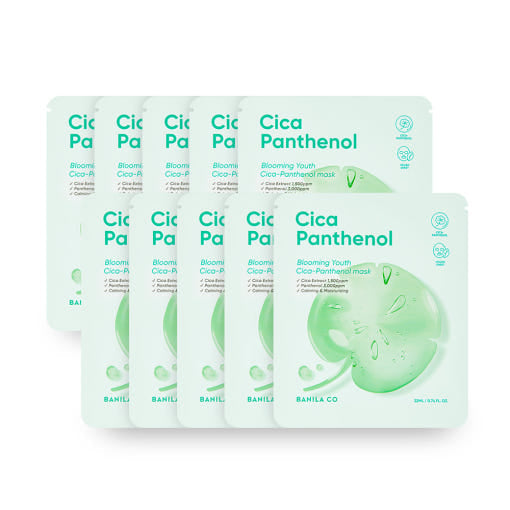 BANILA CO Blooming Youth Cica Panthenol Mask (10ea)