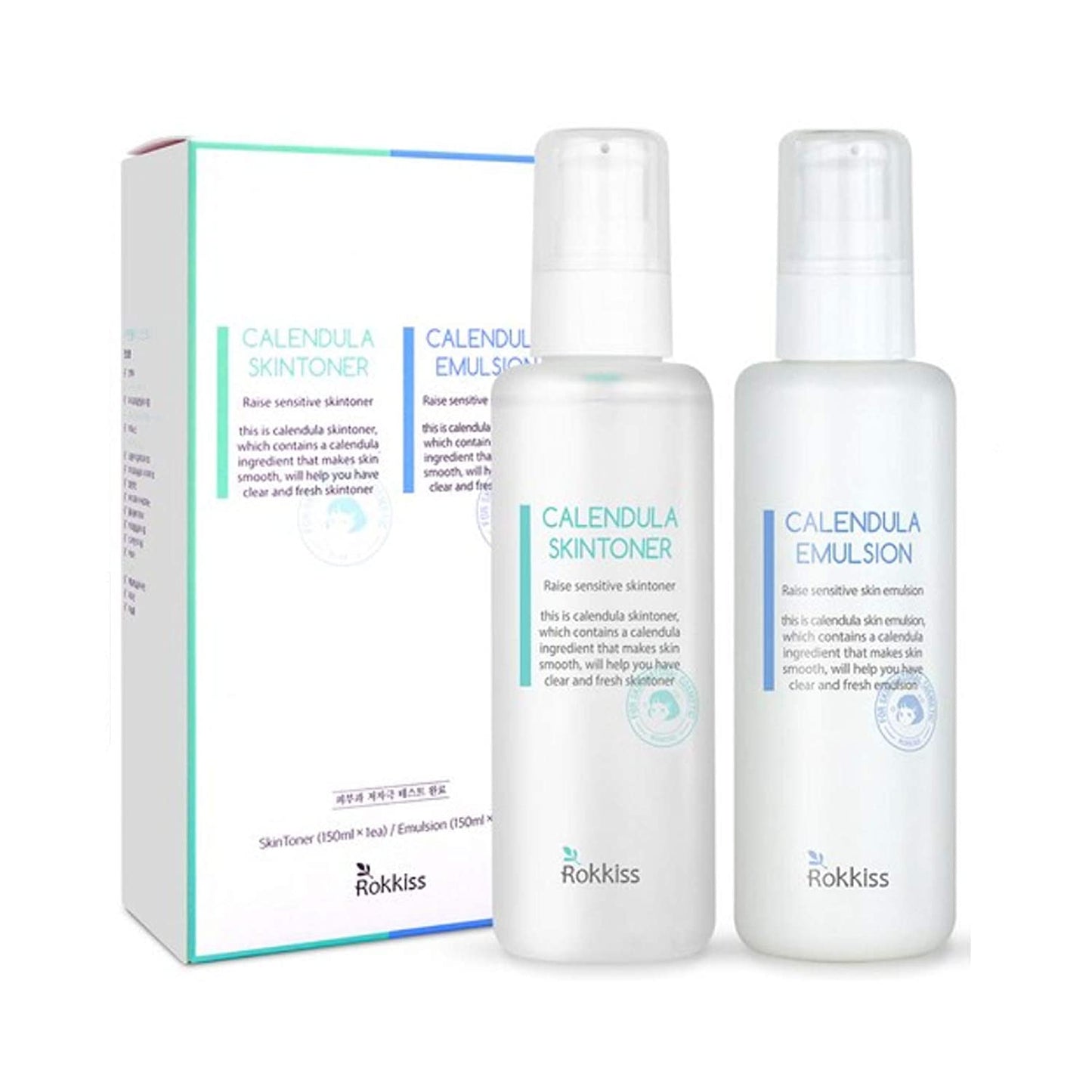 Rokkiss Calendula Hauttoner-Emulsion SET 150ml +150ml Faltenpflege