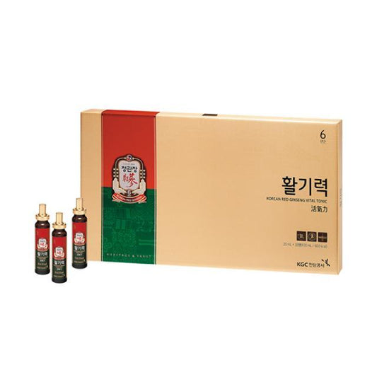 [KGC Cheong Kwan Jang] Hwal Gi Ruk Koreanischer roter Ginseng, Vital-Tonikum zur Erholung des Wohlbefindens – 20 ml x 30 Flaschen