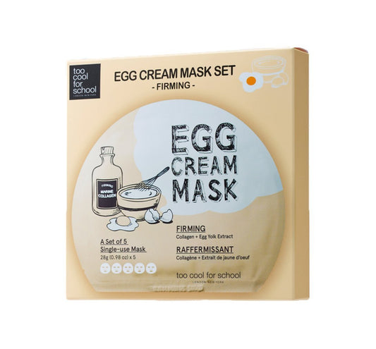 [TOO COOL FOR SCHOOL] Eiercreme-Masken-Set #Straffend (5 Blätter)