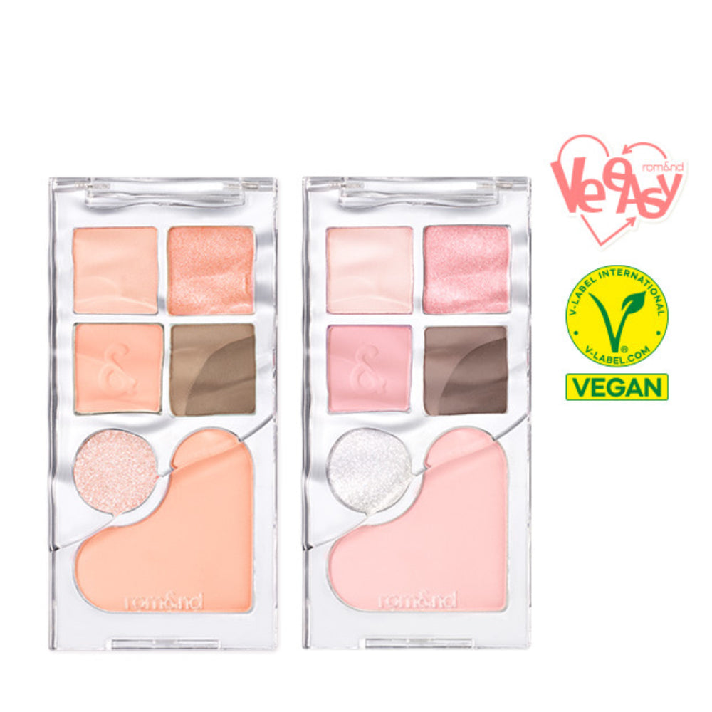 rom&amp;nd палета сенки за усне Bare Layer 14 г/2 боје