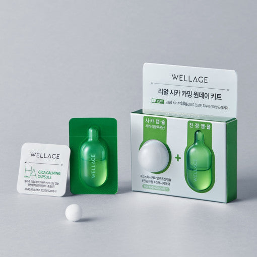 WELLAGE Real Cica Calming Ein-Tages-Set 1EA (15mg/1ml)