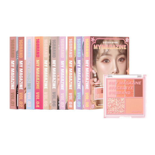 16BRAND My Magazine Shadow Palette 7,5 g (10 Farben)