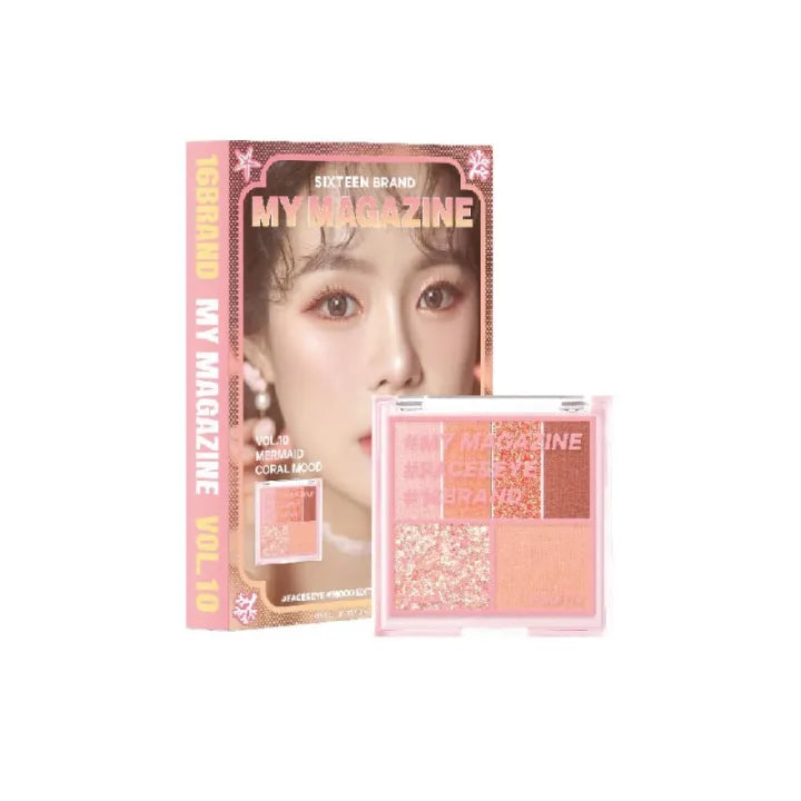 16BRAND My Magazine Shadow Palette 7,5 g (10 Farben)
