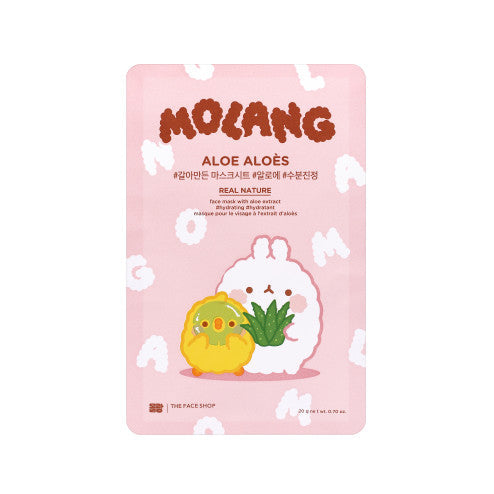 THE FACE SHOP Real Nature Aloe Face Mask Set 20gX10ea (MOLANG Edition)
