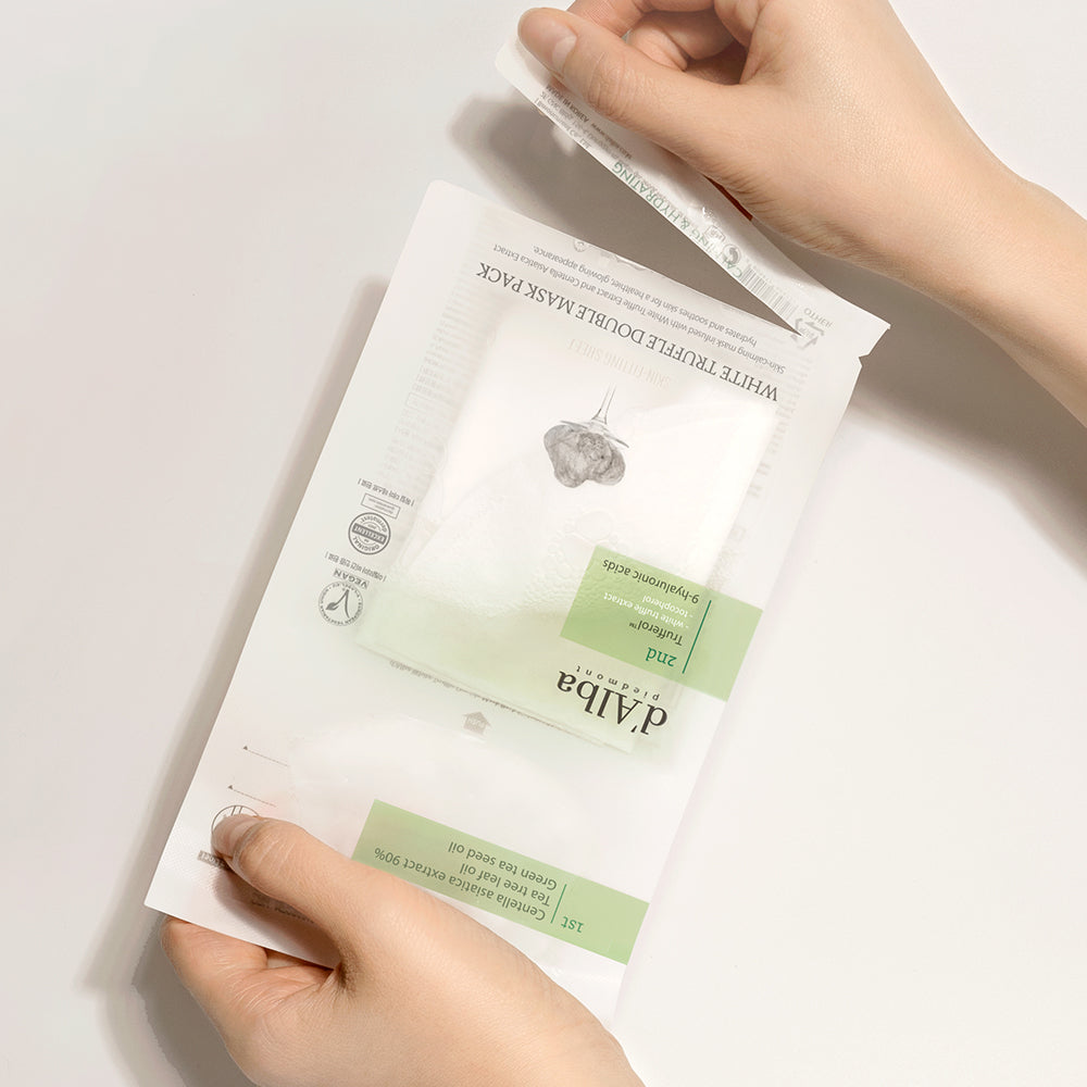 d'Alba Weiße Trüffel-Doppelmaskenpackung [Beruhigend/Feuchtigkeitsspendend] 34,5 g x 20 Stück